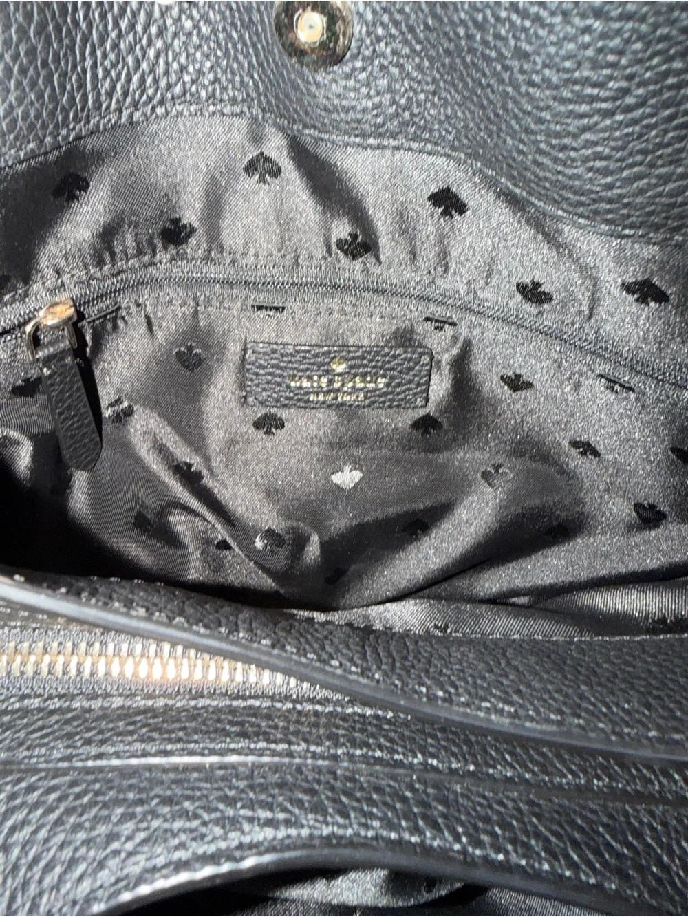 EUC kate spade Black Pebbled Leather Shoulder Bag